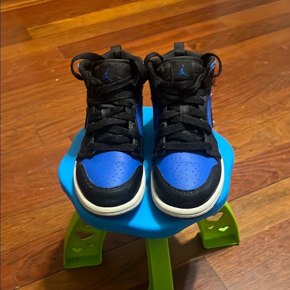 Kids Black and Blue Sneakers Jordans Worn A Few Times Excellent Condition